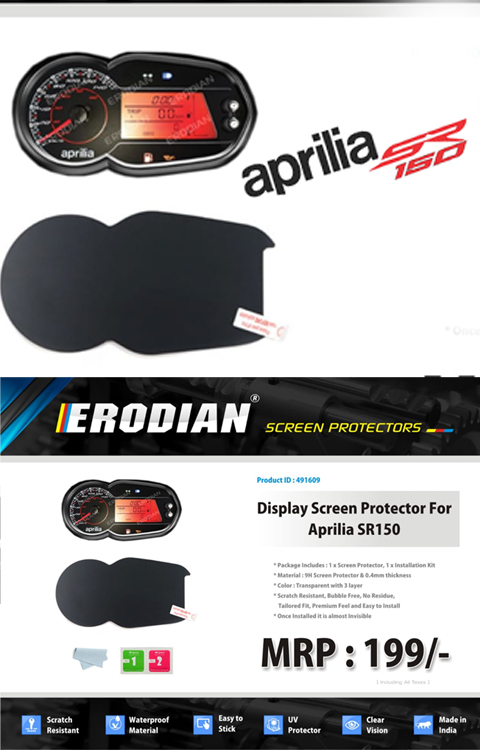 Aprilia SR150 screen protector | Aprilia SR125 screen protector